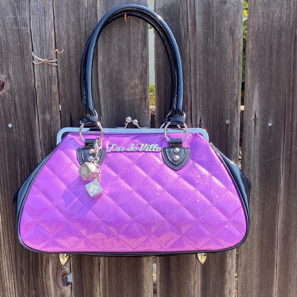 Lux De Vill kiss lock handbag-with wallet